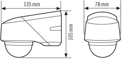 Decke/Wand Bewegungsmelder 230° mit Unterkriechschutz weiß 12-24V fernbedienbar 