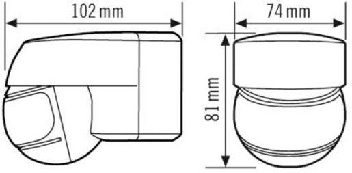 Wand-Bewegungsmelder 200° 20m weiß 