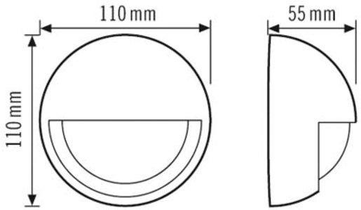 Wand-Bewegungsmelder 200° 12m fernbedienbar schwarz 
