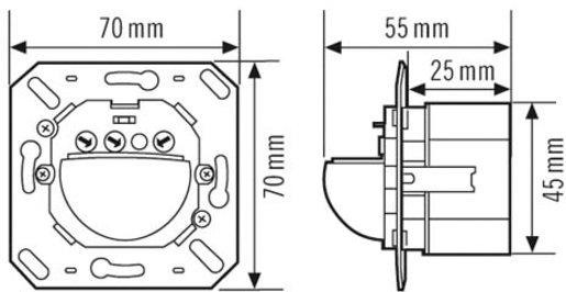 UP Wand-Bewegungsmelder 180° mit Akustiksensor fernbedienbar 