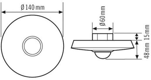 UP Decken-Bewegungsmelder 360° Ø 8m weiß 