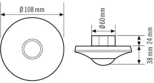 UP Decken-Präsenzmelder 360° Ø 8m fernbedienbar weiß 