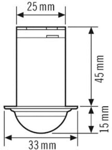 Deckeneinbau-Bewegungsmelder 360° Ø 8m fernbedienbar 