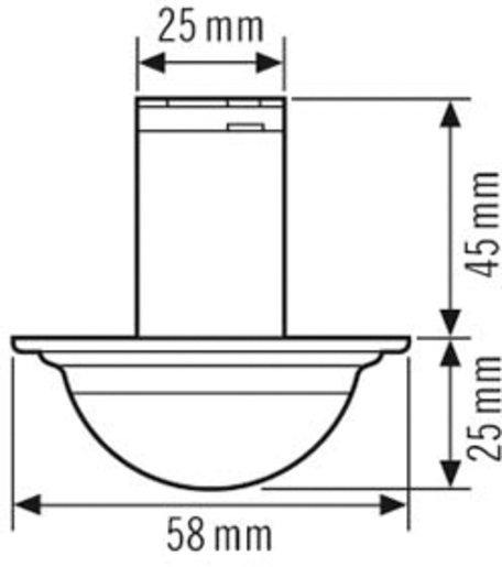 Deckeneinbau-Präsenzmelder 360° Ø 12m KNX fernbedienbar 