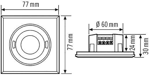 UP Decken-Präsenzmelder 360° Ø 8m KNX schwarz 