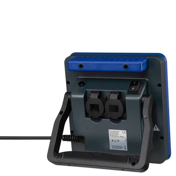 Arbeitsleuchte 40W 4000lm 5000K IP54 mit 2 Steckdosen 