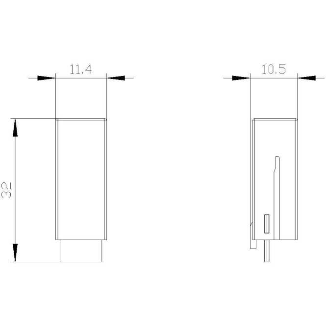 LED-Modul rot für Steckrelais Reihe PT und RT für 24V DC Freilaufdiode 