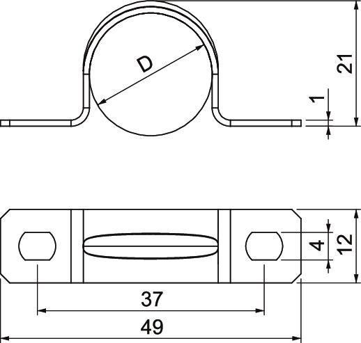 Befestigungsschelle zweilappig 20mm St G 