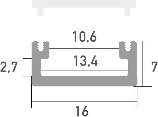 LED Profil MILANO 3m eloxiert 