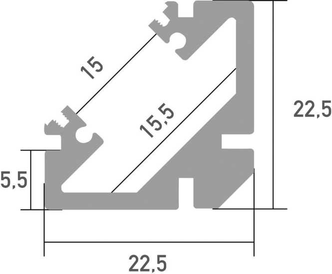 LED Profil SOPHIA XL Aluprofil 3m schwarz 
