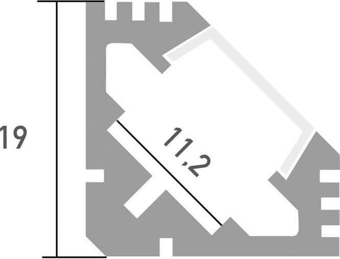 LED Profil 45 Alu Aluprofil 3m 