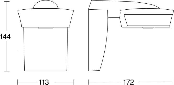 Bewegungsmelder Passiv Infrarot AP IP54 300° Reichweite max: r = 20 m anthrazit 