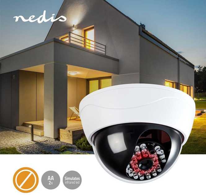 Dummy-Überwachungskamera Dome innenbereich Weiß 