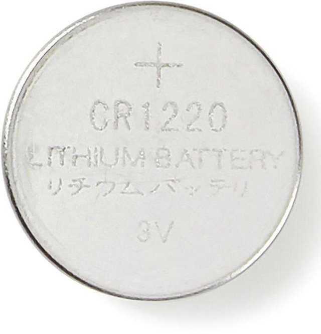 Lithium-Knopfzellenbatterie CR1220 3 V 5 Stück Blister 