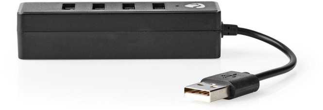 USB-Hub 4-Port USB 2.0 Schwarz 