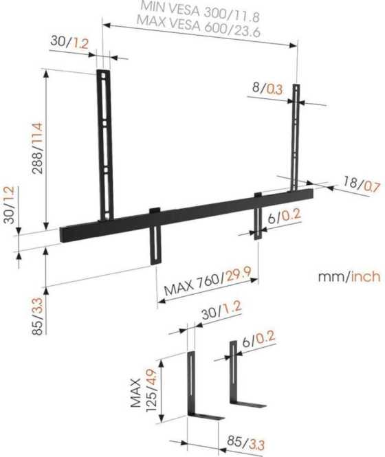 Wandhalterung für Soundbar SOUND 3550 