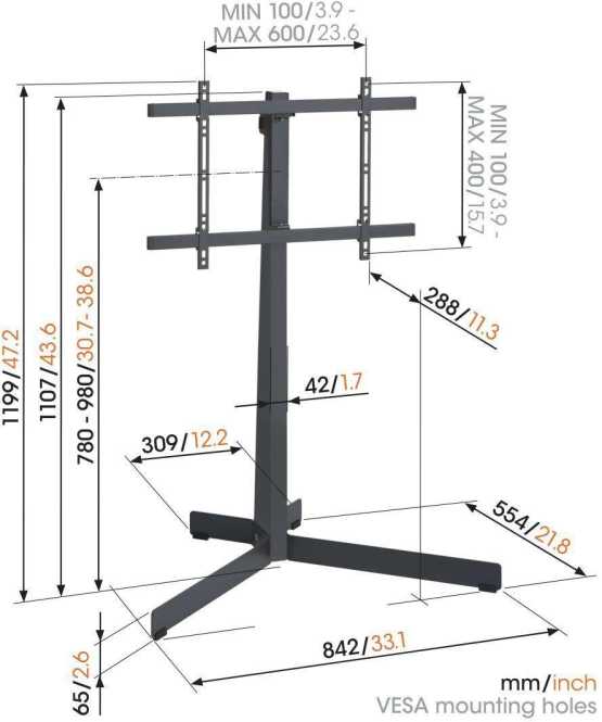 Standfuß für TVs 40-77 