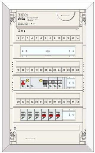 FLEX KLV Kleinverteiler bestückt 3-reihig HW & UP 10A &16A 