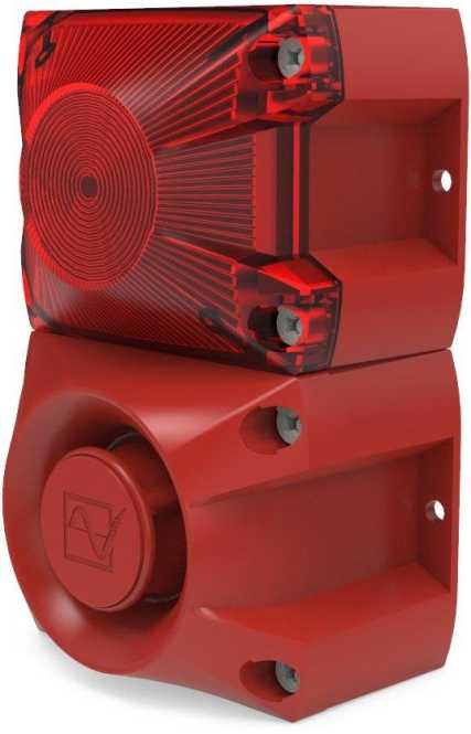 Blitzschallgeber PA X 1-05 rot 5J 24DC 105dB IP66 NEMA4/4x RAL3000 