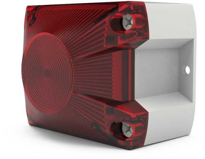 LED-Leuchte PY L-S rot 12-48DC 76cd IP66 NEMA4/4x RAL7035 