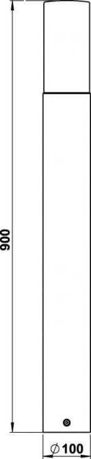 Pollerleuchte Nr. 3077 anthrazit für 1 x Lampe E27 