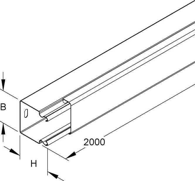 Leitungsschutzkanal 40x40x2000 mm LLK 40.040 