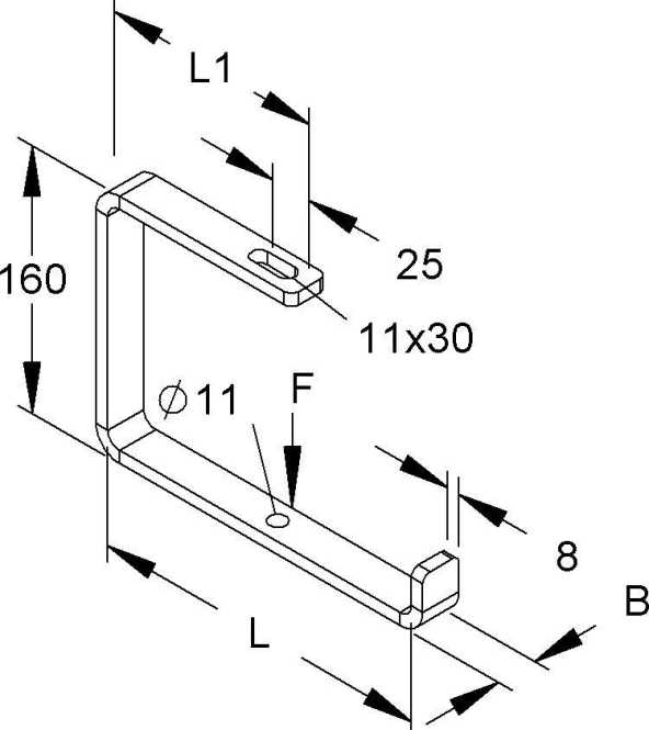 Zentralabhängung C-Bügel ZCB 300 G 0,6KN 