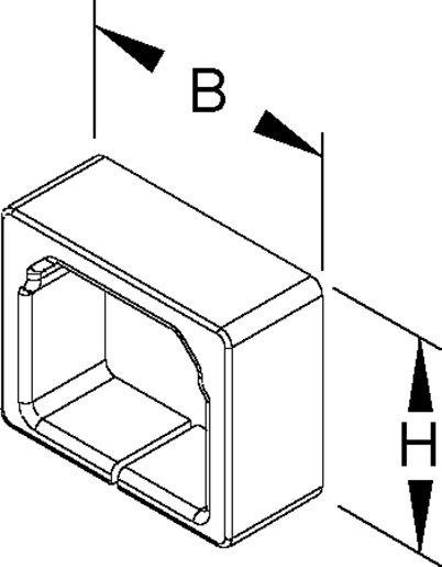 Endschutzring 26x30 mm Kunststoff Polypropylen RAL 7021 schwarzgrau 