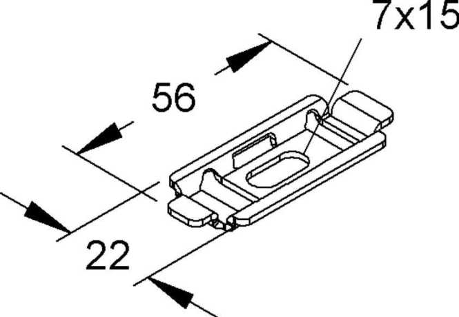Gitterrinnen-Befestigungsplatte Stahl bandverzinkt DIN EN 10346 