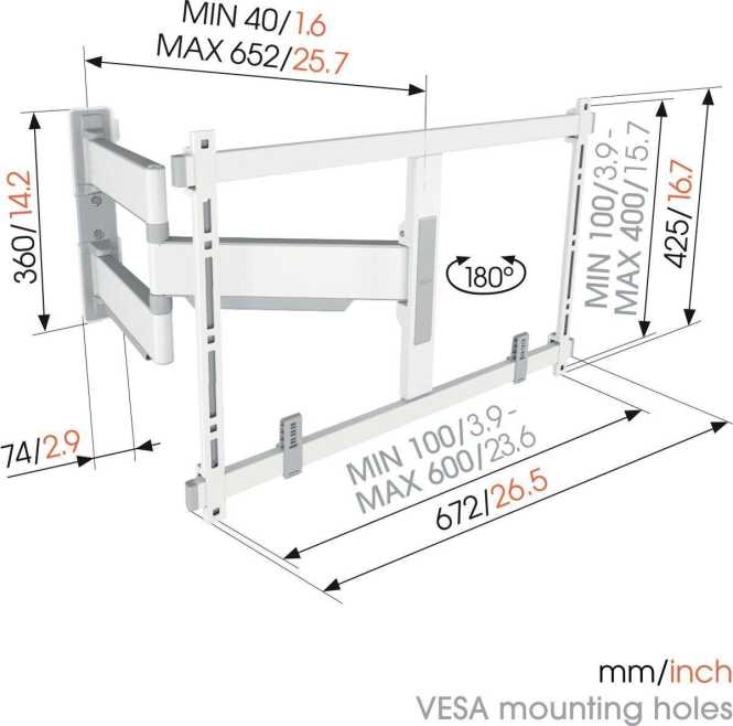 Schwenkbare TV-Wandhalterung TVM 5645W Elite 