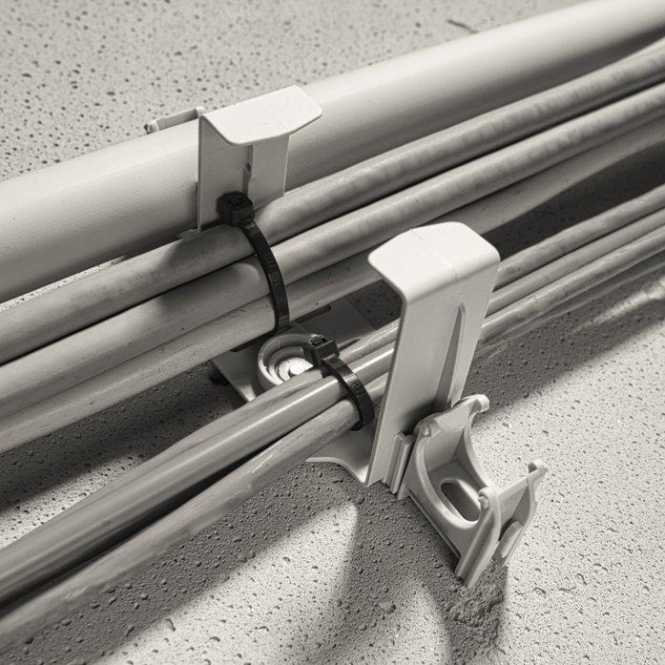 Bodensammelhalter BSH 45 halogenfrei hellgrau 