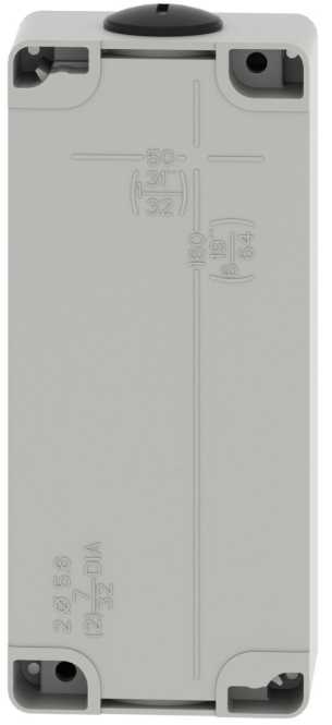 Leergehäuse XAP Metall grau für 6x22mm 80x175x51,5 mm M25 