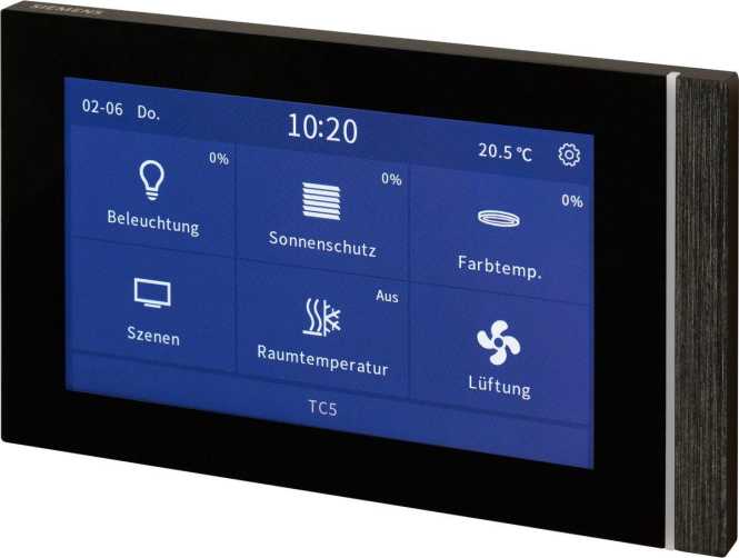 GAMMA KNX Touch Control TC5 mit 5 Zoll Farb Touchscreen schwarz UP205/22 