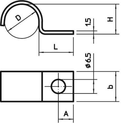 Befestigungsschelle einlappig 8mm St G 
