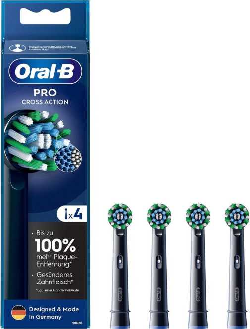 Aufsteckbürsten 4 Stück Pro CrossAction schwarz 
