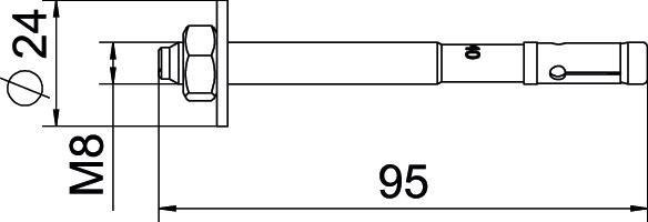 Bolzenanker BZ3 8x95/0-40 