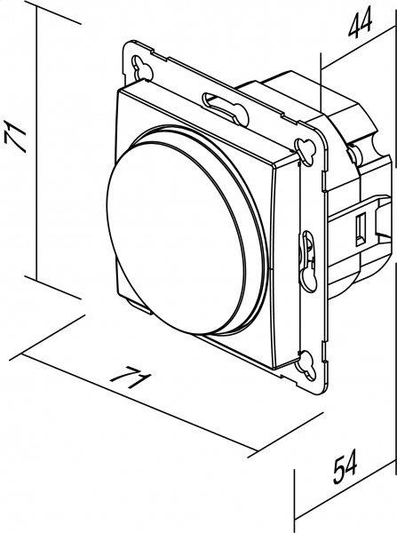 Dimmer Dreh-Wechsel RL 400W weiß 