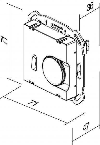 Thermostat Heizung/-Kühlung 5A 230 V weiß 