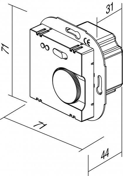 Thermostat Bodenheizung 16 A 230 V weiß 