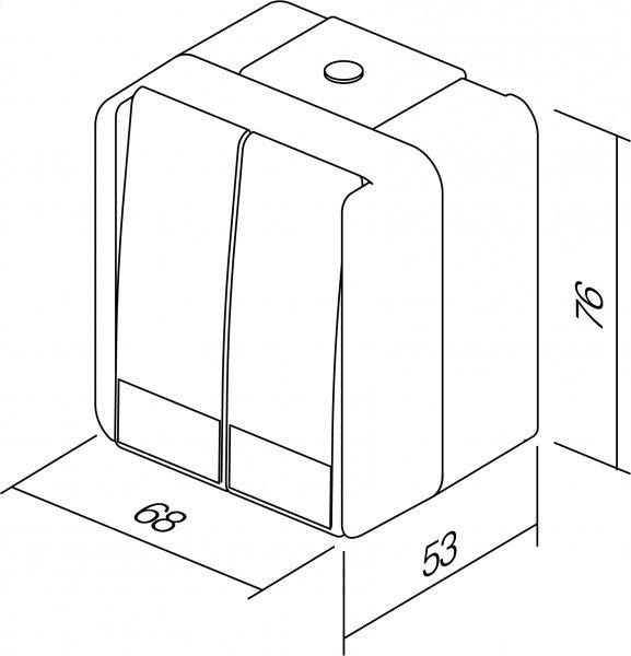 Serienschalter IP44 10 AX 250 V grau 