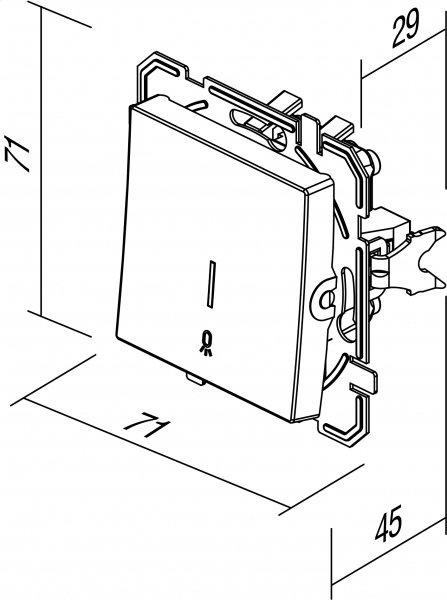 Taster 1-polig 10 A 250 V weiß IN 02 