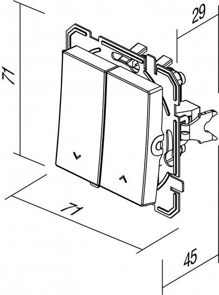 Taster Jalousie 10 A 250 V weiß NT 09 10 Stk. 
