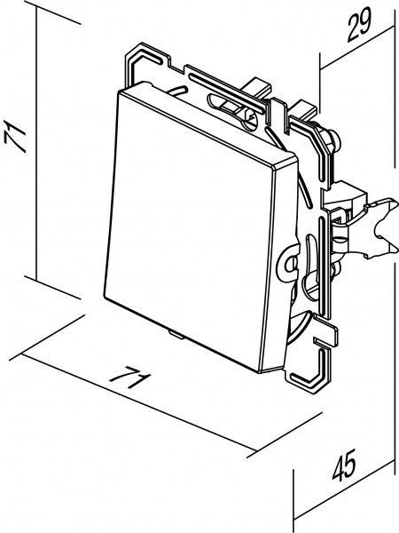 Wechselschalter 10 AX 250 V weiß 