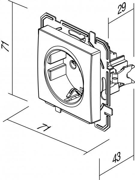 Steckdose Schuko 2P+E 16 A 250 V weiß 