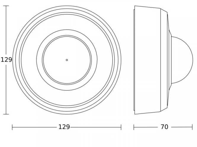 Bewegungsmelder MD IR 4360-24 COM1 360° Aufputz weiß 