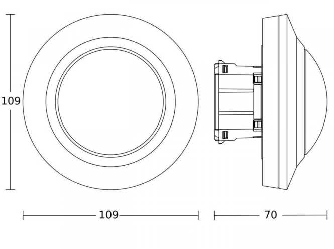 Bewegungsmelder MD IR 4360-8 COM1 360° Deckeneinbau weiß 