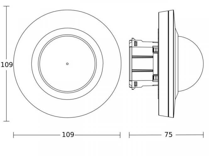 Präsenzmelder PD IR 4360-24 COM1 360° Unterputz weiß 