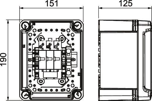 Generatoranschlusskasten 1 PV-String auf 1 WR-MPP 900V DC 
