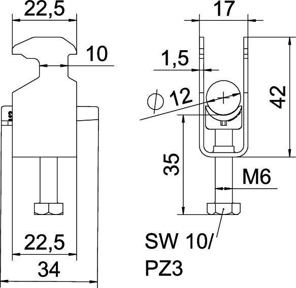 Bügelschelle 2056 08-12 mm St FT 