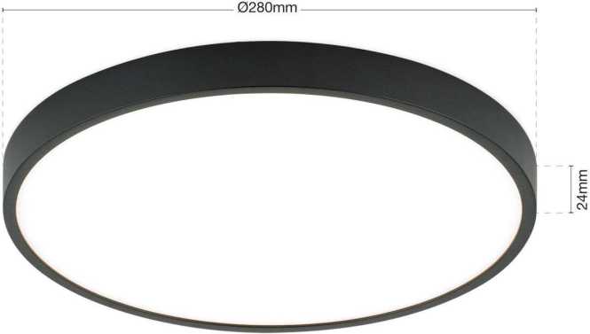 BULLY Deckenleuchte 7-657/28 schwarz LED 28W 2300 lm 3000K 